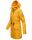 Navahoo Deike Damen lange Regenjacke mit Teddyfell und Kapuze B678 Amber Yellow Größe XS - Gr. 34