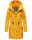 Navahoo Deike Damen lange Regenjacke mit Teddyfell und Kapuze B678 Amber Yellow Größe S - Gr. 36
