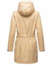 Navahoo Deike Damen lange Regenjacke mit Teddyfell und Kapuze B678 Beige Größe M - Gr. 38