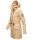 Navahoo Deike Damen lange Regenjacke mit Teddyfell und Kapuze B678 Beige Größe M - Gr. 38