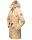 Navahoo Deike Damen lange Regenjacke mit Teddyfell und Kapuze B678 Beige Größe L - Gr. 40