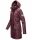 Navahoo Deike Damen lange Regenjacke mit Teddyfell und Kapuze B678 Wine Größe M - Gr. 38