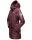 Navahoo Deike Damen lange Regenjacke mit Teddyfell und Kapuze B678 Wine Größe M - Gr. 38