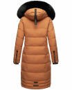 Navahoo Fahmiyaa Damen lange Winterjacke Mantel gesteppt B850 Cinnamon Größe M - Gr. 38