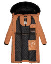 Navahoo Fahmiyaa Damen lange Winterjacke Mantel gesteppt B850 Cinnamon Größe M - Gr. 38