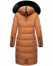 Navahoo Fahmiyaa Damen lange Winterjacke Mantel gesteppt B850 Cinnamon Größe L - Gr. 40