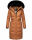 Navahoo Fahmiyaa Damen lange Winterjacke Mantel gesteppt B850 Cinnamon Größe L - Gr. 40