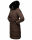 Navahoo Fahmiyaa Damen lange Winterjacke Mantel gesteppt B850 Dunkel Schoko Größe L - Gr. 40