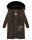 Navahoo Fahmiyaa Damen lange Winterjacke Mantel gesteppt B850 Dunkel Schoko Größe L - Gr. 40