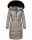 Navahoo Fahmiyaa Damen lange Winterjacke Mantel gesteppt B850 Zink Grau Größe M - Gr. 38