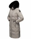 Navahoo Fahmiyaa Damen lange Winterjacke Mantel gesteppt B850 Zink Grau Größe XXL - Gr. 44