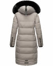 Navahoo Fahmiyaa Damen lange Winterjacke Mantel gesteppt B850 Zink Grau Größe XXL - Gr. 44