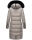Navahoo Fahmiyaa Damen lange Winterjacke Mantel gesteppt B850 Zink Grau Größe XXL - Gr. 44