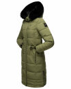 Navahoo Fahmiyaa Damen lange Winterjacke Mantel gesteppt B850 Dusty Olive Größe XL - Gr. 42