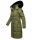 Navahoo Fahmiyaa Damen lange Winterjacke Mantel gesteppt B850 Dusty Olive Größe XL - Gr. 42