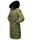 Navahoo Fahmiyaa Damen lange Winterjacke Mantel gesteppt B850 Dusty Olive Größe XL - Gr. 42