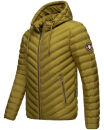 Navahoo Fey-Tun leichte Herren Steppjacke mit Kapuze und Stehkragen B837 Moos Grün Größe S - Gr. S