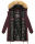 Navahoo Halina Damen Winter Steppmantel mit Kunstfell B803 Wine Größe S - Gr. 36