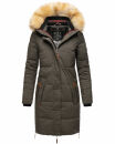 Navahoo Halina Damen Winter Steppmantel mit Kunstfell B803 Anthrazit Größe S - Gr. 36