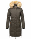 Navahoo Halina Damen Winter Steppmantel mit Kunstfell B803 Anthrazit Größe S - Gr. 36