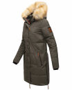Navahoo Halina Damen Winter Steppmantel mit Kunstfell B803 Anthrazit Größe S - Gr. 36