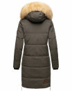 Navahoo Halina Damen Winter Steppmantel mit Kunstfell B803 Anthrazit Größe S - Gr. 36