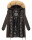 Navahoo Halina Damen Winter Steppmantel mit Kunstfell B803 Anthrazit Größe S - Gr. 36