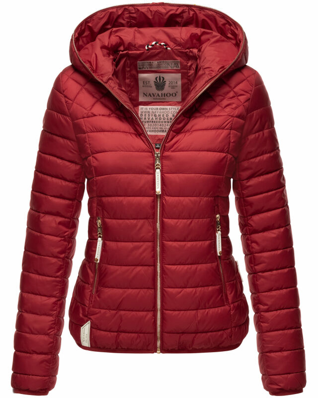 Navahoo Ich Bin Hübsch leichte Damen Steppjacke B838 Blood Red Größe M - Gr. 38