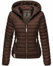 Navahoo Ich Bin Hübsch leichte Damen Steppjacke B838 Dark Choco Größe XS - Gr. 34