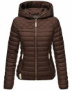 Navahoo Ich Bin Hübsch leichte Damen Steppjacke B838 Dark Choco Größe XS - Gr. 34
