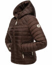 Navahoo Ich Bin Hübsch leichte Damen Steppjacke B838 Dark Choco Größe XS - Gr. 34