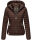 Navahoo Ich Bin Hübsch leichte Damen Steppjacke B838 Dark Choco Größe XS - Gr. 34