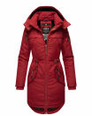 Marikoo Kamil warme Damen Winter Jacke lang B807 Blood Red Größe S - Gr. 36