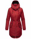 Marikoo Kamil warme Damen Winter Jacke lang B807 Blood Red Größe S - Gr. 36