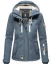 Marikoo Kleinezicke Damen Outdoor  Softshell Jacke Übergangsjacke B864 Dusty Blue Größe M - Gr. 38