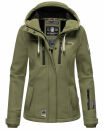 Marikoo Kleinezicke Damen Outdoor  Softshell Jacke Übergangsjacke B864 Olive Größe M - Gr. 38