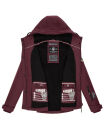 Marikoo Kleinezicke Damen Outdoor  Softshell Jacke Übergangsjacke B864 Weinrot Größe S - Gr. 36