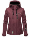 Marikoo Kleinezicke Damen Outdoor  Softshell Jacke Übergangsjacke B864 Weinrot Größe M - Gr. 38