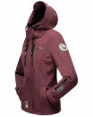 Marikoo Kleinezicke Damen Outdoor  Softshell Jacke Übergangsjacke B864 Weinrot Größe M - Gr. 38