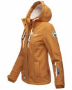 Marikoo Kleinezicke Damen Outdoor  Softshell Jacke Übergangsjacke B864 Karamel Größe M - Gr. 38