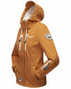 Marikoo Kleinezicke Damen Outdoor  Softshell Jacke Übergangsjacke B864 Karamel Größe XL - Gr. 42