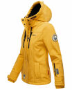 Marikoo Kleinezicke Damen Outdoor  Softshell Jacke Übergangsjacke B864 Amber Yellow Größe M - Gr. 38