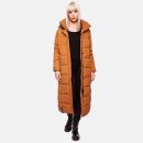 Navahoo Isalie Damen lange Winter Steppjacke Wintermantel B871 B872 Cinnamon Größe XXL - Gr. 44