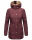 Marikoo warme Damen Winterjacke mit Kapuze Parka Kunstfell B817 Weinrot Größe XS - Gr. 34