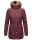 Marikoo warme Damen Winterjacke mit Kapuze Parka Kunstfell B817 Weinrot Größe S - Gr. 36