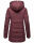 Marikoo warme Damen Winterjacke mit Kapuze Parka Kunstfell B817 Weinrot Größe M - Gr. 38