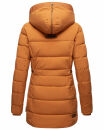 Marikoo warme Damen Winterjacke mit Kapuze Parka Kunstfell B817 Cinnamon Größe XS - Gr. 34