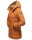 Marikoo warme Damen Winterjacke mit Kapuze Parka Kunstfell B817 Cinnamon Größe XS - Gr. 34