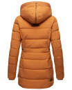 Marikoo warme Damen Winterjacke mit Kapuze Parka Kunstfell B817 Cinnamon Größe S - Gr. 36