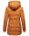 Marikoo warme Damen Winterjacke mit Kapuze Parka Kunstfell B817 Cinnamon Größe S - Gr. 36